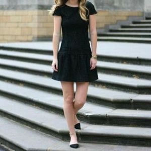 Zara Embroidered Brocade Cap Sleeve Dress